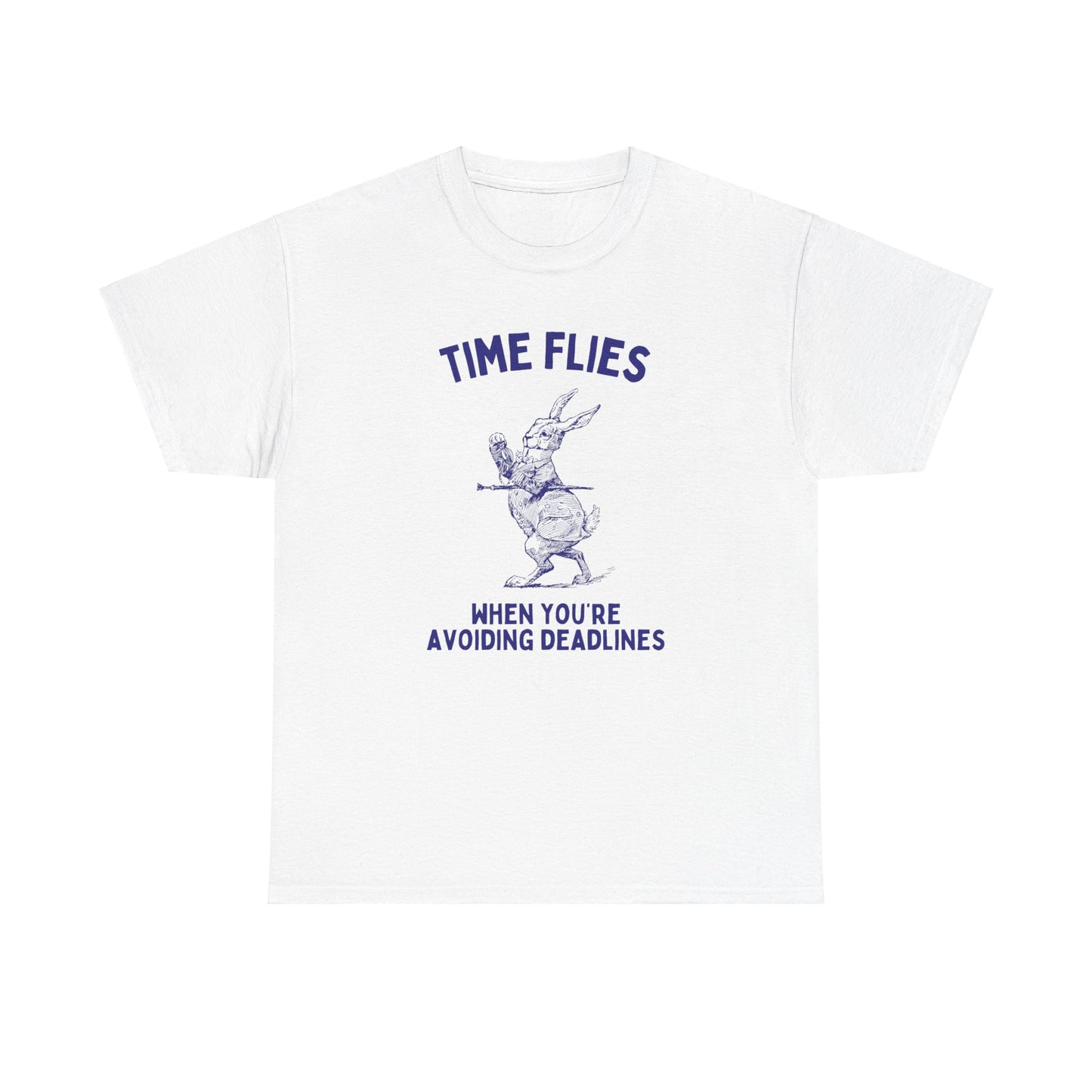 Time flies when you're avoiding deadlines - Unisex Heavy Cotton Tee