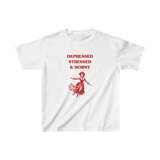 Depressed, stressed and horny - Heavy Cotton™ Baby Tee