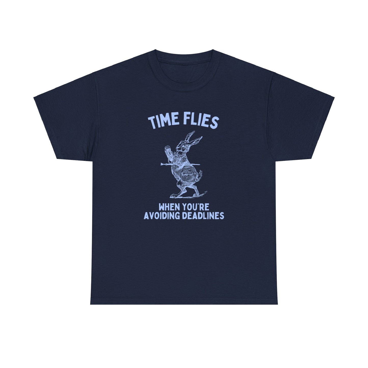 Time flies when you're avoiding deadlines - Unisex Heavy Cotton Tee