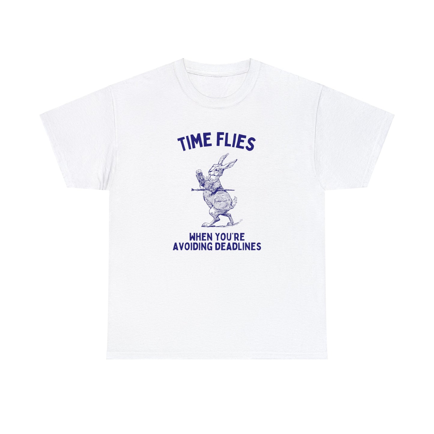 Time flies when you're avoiding deadlines - Unisex Heavy Cotton Tee