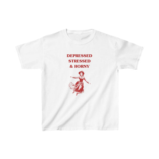 Depressed, stressed and horny - Heavy Cotton™ Baby Tee