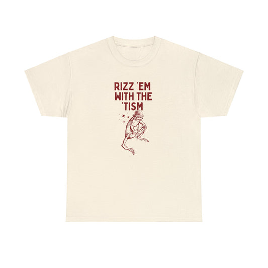 Rizz em with the tism - Unisex Heavy Cotton Tee